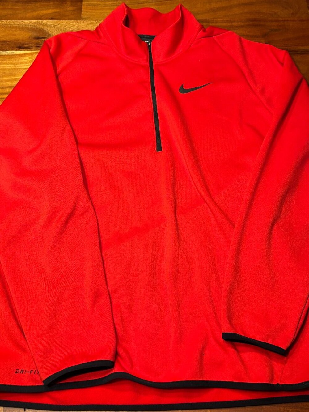 Nike Dri-FIT Red Half-Zip Training Pullover - Red - XL